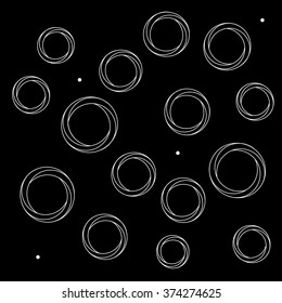 Pattern geometric seamless simple monochrome minimalistic pattern of impossible shapes, rounds