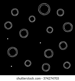 Pattern geometric seamless simple monochrome minimalistic pattern of impossible shapes, rounds