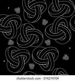 Pattern geometric seamless simple monochrome minimalistic pattern of impossible shapes