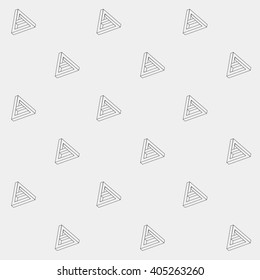 Pattern geometric seamless simple monochrome minimalistic pattern of impossible shapes, triangles