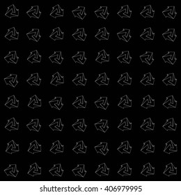 Pattern geometric seamless simple monochrome minimalistic pattern of impossible shapes, triangles