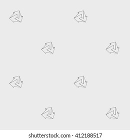 Pattern geometric seamless simple monochrome minimalistic pattern of impossible shapes, triangles