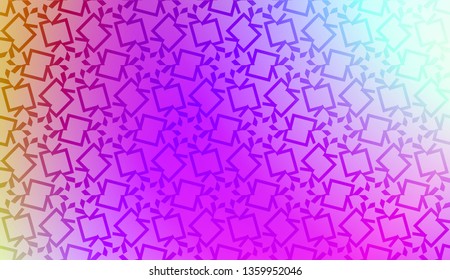 Pattern with geometric shape background. Vector illustration. Template for wallpaper, interior design, decoration, scrapbooking page. Gradient color.