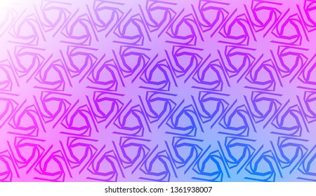 Pattern with geometric shape background. Vector illustration. Template for wallpaper, interior design, decoration, scrapbooking page. Gradient color.