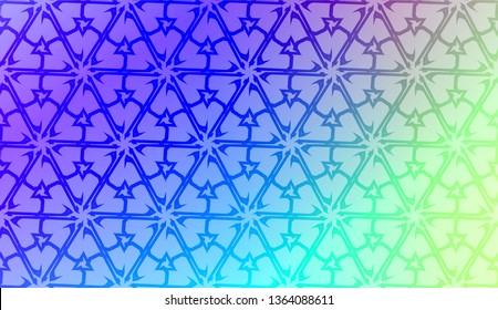 Pattern with geometric shape background. Vector illustration. Template for wallpaper, interior design, decoration, scrapbooking page. Gradient color.