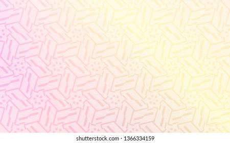 Pattern with geometric shape background. Vector illustration. Template for wallpaper, interior design, decoration, scrapbooking page. Gradient color.