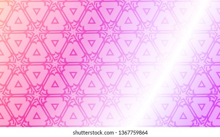 Pattern with geometric shape background. Vector illustration. Template for wallpaper, interior design, decoration, scrapbooking page. Gradient color.