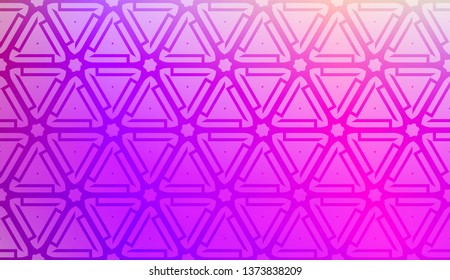 Pattern with geometric shape background. Vector illustration. Template for wallpaper, interior design, decoration, scrapbooking page. Gradient color.