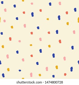pattern of geometric shapes. Colorful 
 abstract texture. spotty print.  polka dot background for web, wallpaper, fabric, textile. 