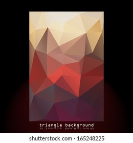 Pattern of geometric shapes. Colorful mosaic banner. Geometric retro background with place for your text. Retro triangle background. 