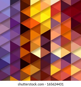 Pattern of geometric shapes. Colorful mosaic banner. Retro triangle background