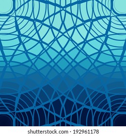 Pattern of geometric shapes. Colorful mosaic banner. Geometric background with place for your text. Blue background 