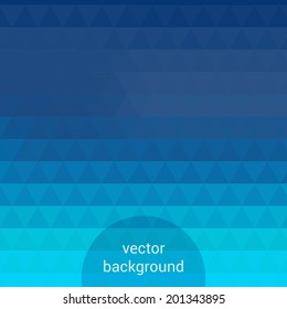 Pattern of geometric shapes. Colorful mosaic banner. Geometric background with place for your text. Blue triangle background 