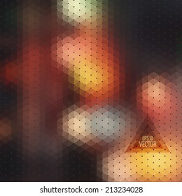 Pattern of geometric shapes. Colorful mosaic. Retro triangle background