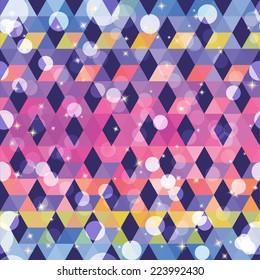 Pattern of geometric shapes. Colorful mosaic backdrop. Geometric retro background