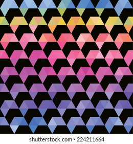 Pattern of geometric shapes. Colorful mosaic backdrop. Geometric retro background