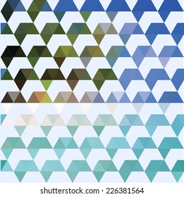 Pattern of geometric shapes. Colorful mosaic backdrop. Geometric retro background