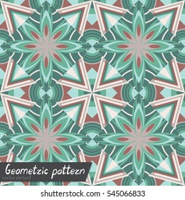 Pattern of geometric shapes. Copy that square to the side, the resulting image can be repeated, or tiled, without visible seams.