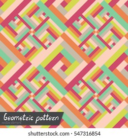 Pattern of geometric shapes. Copy that square to the side, the resulting image can be repeated, or tiled, without visible seams.