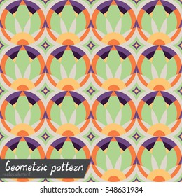Pattern of geometric shapes. Copy that square to the side, the resulting image can be repeated, or tiled, without visible seams.