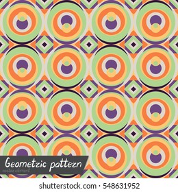 Pattern of geometric shapes. Copy that square to the side, the resulting image can be repeated, or tiled, without visible seams.