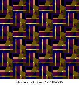 
Pattern of geometric shapes. Dark color. For print and textile.