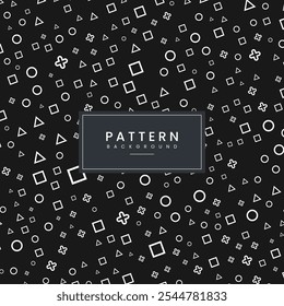 Muster geometrische Formen Design auf dunklem Hintergrund. Vektorgrafik