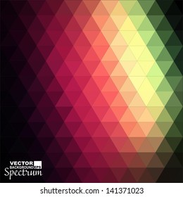 Pattern of geometric shapes. Flow of spectrum effect.