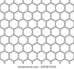 Muster geometrischer Formen. Sechseckiges Mosaikmuster. Sechseckige Zellen. Nahtlose kachelbare Vektorillustration.