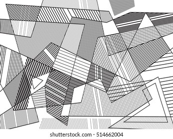 Pattern geometric shapes with irregular shading. 
Abstract linear background. 