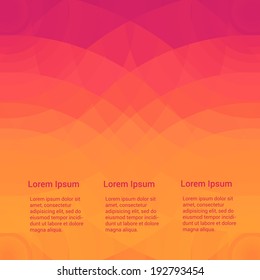 Pattern of geometric shapes with a place for text. Vector background. 