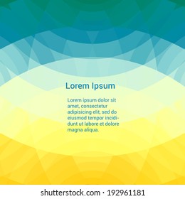 Pattern of geometric shapes with a place for text. Vector background. 