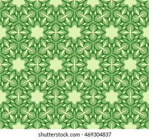 pattern of geometric shapes. Seamless vector illustration. green color. for interior design, printing, textile industry