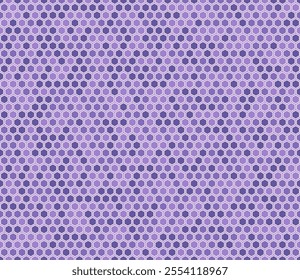 Pattern of geometric shapes. Simple hexagon pattern with inner solid cells. Purple color tones. Regular hexagon shapes. Seamless design. Tileable vector illustration.