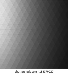 Pattern of geometric shapes of triangles. Flow of spectrum effect. In shades of gray