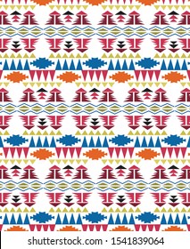 Pattern with geometric shapes. Tribal vector pattern. Aztec pattern.