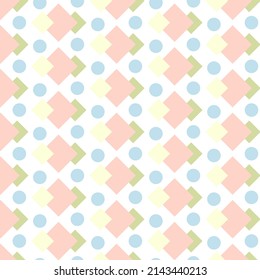 Pattern of geometric shapes.Multicolored geometric shapes in a seamless pattern on a transparent background.