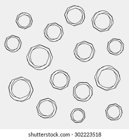 Pattern geometric simple monochrome minimalistic pattern of impossible shapes, rounds