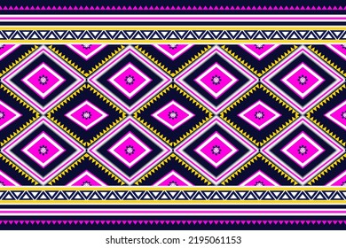 pattern geometric style . Aztec tribal abstract modern print. Ethnic Vector for Textile, Wallpaper, Home decor, Apparel, Carpet,Curtains-Bedding-Pillows. Background  on Thai fabric design
