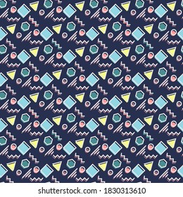 pattern geometric vector seamless texture blue backdrop