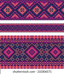 pattern of geometrical figures. Ukrainian folk ornament. 