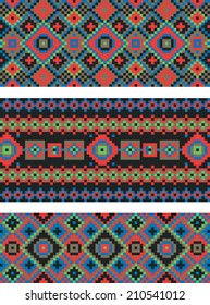 pattern of geometrical figures. Ukrainian folk ornament. 