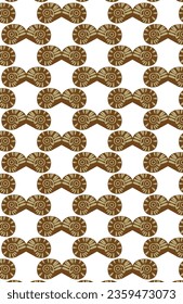 Muster der geometrischen Form einzeln auf weißem Hintergrund
