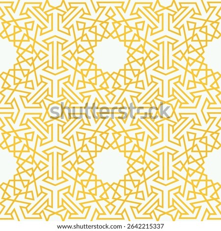 A Pattern of Geometrical lines with Golden or Yellow color