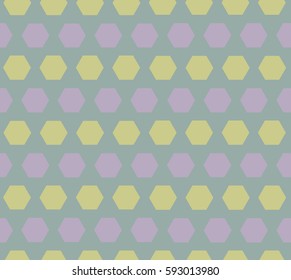 Pattern with geometrical shapes on the green background