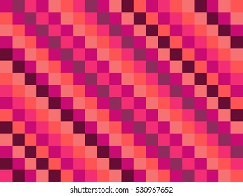 Pattern with geometrical shapes in pink tones