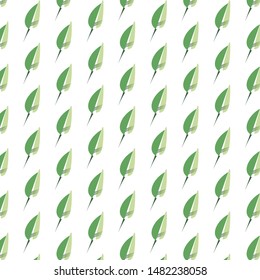Pattern. Geometry. Abstract green leaves on white background. Vector