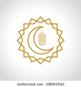 Pattern of geometry with cream-colored moon. Mosaic line pattern