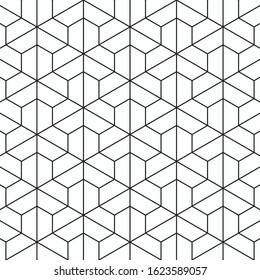 Pattern geometry of hexagon background. Pattern is on swatch panel.