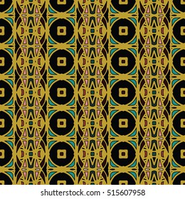 Pattern for gift box, print, web design, textile, identity, patchwork, paper bag, scrap-booking. Geometric texture. Vector endless ornaments with abstract shapes.